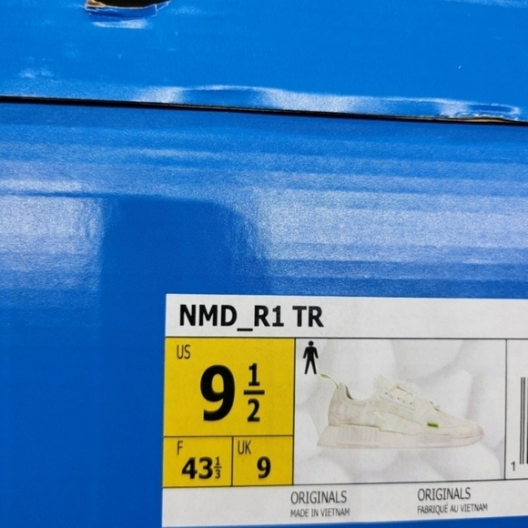 New Adidas NMD_R1 TR \'Off White Solar Green Camo\' Men\'s Running Shoes Size 9.5